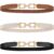 Ttlleccn Women’s Skinny Elastic Waist Belt with Gold, Thin Retro Stretch Dress Belt for Jeans, Sweaters, and Pants, Comfortable Womens Belts Accessory daily wear
