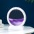 TTOBHF Mini 5 inch Moving Sand Art Liquid Motion, Round Glass Craft 3D Color Quicksand Flow Sandscape Flip Sand Art Picture Desktop Decor, Liquid Sand Hourglass(Purple,White Frame)