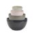 TTU Tabletops Gallery Hobnail Style 4 Piece Timeless Grey Stoneware Nesting Mixing Bowl Set for Baking and Cooking