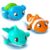 Tub Works® Swimmers™ Wind Up Baby Bath Toys, Marine™ 3 Pack | Swimming Toddler Bath Toys for Interactive Play | Easy-to-Use | Ideal Bathtub Toys for Kids, Toddler Pool Toys & Water Table Toys
