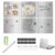 Tudomro 6 Pack Magnetic Whiteboard Panels, 23.6″ x 35.4″ Total, Modular DIY Silver Metal Dry Erase Boards, Kit with Level, Ruler, Screws, Anchors for Wall Mount, Garage, Home, Dorm