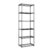 Tujurich 6-Tier Storage Shelves with Plastic Connectors – Metal Shelf Organizer for Pantry, Closet & Bathroom, Space-Saving Sturdy Shelving Unit Rack, Black， 17.3″ x 12.8″ x 70.9″