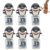 Tung Tung Tung Sahur Fidget Clicker Keychain, Keyboard Clicker Fidget Toy, Italian Brainrot Meme Keychain,for Bags &Keychains (6PC-Shark)