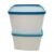 Tupperware Polar Star Freezer Containers 800 ml White Light Blue Set of 2