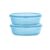 Tupperware Sky Blue Color 1L Plastic Ss Bowl Safe & Leak Proof Containers Pack Of 2