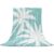 Turquoise Blue Tropical Tree Flannel Blanket for Bed, Summer Coastal Palm Trees Soft Cozy Warm Couch Throw Blanket, Lightweight Fluffy Plush Bedding Blankets for Sofa Decor All Season 40″x50″