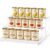 Tviorst 3 Tier Clear Acrylic Display Shelf Organizer, Pantry Can Rack for Food and Drinks, Tiered Stand for Perfume, Cupcakes, Cookies, Party Food, Figurines and Collectibles