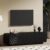 TV Stand 58 Inch, Spiral Wave Design with Storage Cabinet, Black