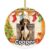 Tvvinkle Treeing Walker Coonhound Dog Personalized Custom Name Ceramic Ornament, Cozy Fireplace Christmas Stockings & Gifts, Watercolor Holiday Tree Decoration Keepsake