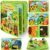 TWIBBY Busy Book for Toddlers 1–3, Montessori Animal Sensory Quiet Book, Fine Motor Skills Learning Toy for 1 2 3 Year Old Boys Girls, Educational Travel Toy for Airplane Car, Birthday Gift