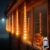 TWINGLEHOME Orange Meteor Shower Lights Outdoor, 12″ 240 LED Icicle String Lights, Waterproof Plug-in Falling Rain Lights for Halloween Xmas Tree Yard Decor