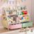 Twinkoo Kids Bookshelf and Toy Storage, Large 3 Tier Book Shelf for Kids Rooms, Sling Baby Bookcase with Stuffed Animal Storage, Toddler Montessori Bookshelf (Pink&Green, 2 Column)