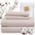 TWK 1200 Thread Count 100% Egyptian Cotton Sheets Bed Set,Thickness,Long-Lasting Durability,Resists Pilling,Deep Pocket Up to 18″,with a Laundry Bag (Sand, Queen)