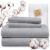 TWK 1200 Thread Count 100% Egyptian Cotton Sheets Bed Set,Thickness,Long-Lasting Durability,Resists Pilling,Deep Pocket Up to 18″,with a Laundry Bag (Gray, Queen)