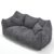 Two-Person Bean Bag Chair, Square Recliner Sofa with High Resilience Foam Core, Soft Floor Couch for Gaming, Reading, Watching TV, Living Room Bedroom Apartment (Black)