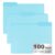 Two-Tone File Folders,1/3 Cut Tabs File Folder,Light Blue Letter Size,100 Pack Rose Red File Folders for School,Office,and Home Organization