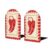 Two Red Chilly Peppers Checkerboard Pattern Bookends for Shelves 2 Pcs Wooden Book Stopper Organizer for Home Office Libraries