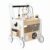 TWTCZOZ Children Push Activity Wooden Push Toy Infant with Four Wheels Upright Support and Beads Suitable for Indoor playroom First Steps Balance Training Early Learning