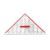 TWTCZOZ Drawing Triangle Geometric Ruler Triangular Ruler Drafting Triangle Measuring Tool with Sliding Handle Transparent Body Black Markings for Classroom Training Workshop Drawing Office 15cm