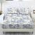 Txsniver 3 Pcs Twin Size Polyester Fitted Sheet Set, Chateau Toile Print, Soft Cozy All-Season Bedding Set with 1 Fitted Sheet and 2 Pillowcases, Breathable Comfy Sheets for Bedroom