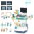 TXT-MATRIX 26-Piece Pretend Play Doctor Kit with Medical Trolley, Light-Up Sound Effects Stethoscope Thermometer Set, Interactive Hospital Role-Play Cart Toy, for Pretend Play Fans