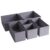 TYEERS Drawer Organizers, Durable Fabric, Washable, with Base Support Boards, Small Storage Boxes for Bathroom, Closet, Dresser, Set of 6, Dark Grey