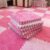 Typutomi 12pcs Plush Puzzle Foam Floor Mat, Soft Thicken Fluffy Interlocking Square Foam Tiles Area Rugs Carpet for Parlor Bedroom Decoration(11.8×11.8×0.55in,Rose Red&Pink)