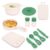 TYRY.HU 11Pcs BPA Free Kids Play Kitchen Accessories Toy, Silicone Pretend Play Food Sets,Cooking Toys Set with Pots & Pans,Pretend Cooking Toys, Montessori Learning Gifts for Toddlers 1-3,Green