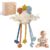 TYRY.HU Silicone Baby Sensory Montessori Toys,Silicone Pull String Fidget Toys for Babies 18 Months+, Travel Toy for Plane, Car, and Stroller, Early Educational Fine Motor Skills Toy for Toddlers