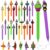 UAYVEBS Halloween Pens, Retractable Pens 1 mm Cute Black Gel Ink Pen 30 Styles, Ghost Bat Spider Witch Skull Pumpkin Skull Candy Pen for Gifts School Office Supplies