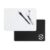U Brands Double-Sided Lap Board, 8.25 x 11.75, Dry Erase and Chalkboard Surfaces, 2 Liquid Chalk Markers Included, Rounded Frame, White