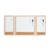 U Brands Dry Erase Monthly Calendar White Board Set, Family Calendar Magnetic Whiteboard 3 Piece Set, Monthly Calendar, To-Do List, & Reminder Board, Includes Markers, Push Pins, & Magnets, Wood Frame