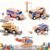 Udeas 5Pcs Premium Wooden Vehicle Toys for Toddlers 1-3 – Police Car, Garbage Truck, Dump Truck, Helicopter & Ambulance | Certified Safe, Montessori Toys, Push and Go Cars for 1+ Year Old Kids