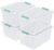 Udotry 85 Quart Large Clear Plastic Storage Bins with Wheels, 4 Packs
