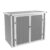 UDPATIO 4.5′ x 2.5′ Outdoor Storage Shed Horizontal Outdoor Trash Can Storage Box Plastic Shed Resin Cabinet,Gray,41 Cu.Ft