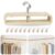 UEAKPIC Velvet Felt Pants Hangers 60 Pack, with Cascading Hooks (Ivory)
