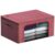 UEYRHBCZ Foldable Storage Bin With Metal Frame & Clear Window, Stackable Organizer With Zipper Openings & Handles For Clothing, Linens & Toys, Pink