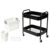 Ufriandz 2 Tier Metal Utility Cart with 10pcs Rolling Cart Accessories