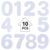 UFURMATE 10Pcs Magnetic Mailbox Number Stickers 4 Inch, White