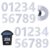 UFURMATE 20Pcs Magnetic Reflective Number Stickers 3 Inch, Light Grey