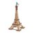 Ugears Paris Tower 3D Puzzle, 50-Parts, 7.08-Inch, Brown