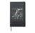 Ugly Christmas X-Mas Rodeo Santa Claus New Year Bull Riding Hardcover Journal, Black
