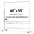 UIFER Rolling Whiteboard with Stand, Double-Sided Magnetic, 48 x 36 Inch