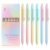 UIXJODO 6 Pcs Gel Pens 0.5mm Quick Dry Black Ink Pens Fine Point Smooth Writing Pens, Cute Office and School Supplies Gifts for Women Teacher Students (6 Pcs Ombre Gold)