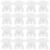 UKCOCO 20pcs Curtain Track Pulleys Replacement Set White Plastic