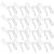 UKCOCO 80 Sets Plastic Curtain Hooks Curtain Rail Pulley Hooks