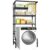 Ulif U11 Over Washer and Dryer Shelves, 3 Tiers Laundry Room Storage and Organizer Standing Shelf, Metal Freestanding Clothes Drying Rack, 33.9″ W x 19.7″ D x 77.6″ H, Black