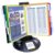 Ultimate Office AdjustaView 10-Pocket Desk Reference Organizer with Supplies Storage Base and EZ-LOAD Pockets to Hold 20 Sheets of Paper, Includes Fast Find Indexing Tabs (Colored Pockets)