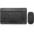 Ultra-Slim Multi-Device Bluetooth Keyboard and Mouse Combo, Rechargeable Wireless Keyboard Mouse Set Compatible with Android, Windows, iOS Systems, 10in,Black