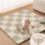 Ultra Soft Plush Floor Mat, 1.3″ Thick Foam Cushion Rug with Non-Slip Backing for Indoor, Home, Sage Green Checkboard